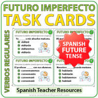 Spanish Future Tense Task Cards - Futuro Imperfecto