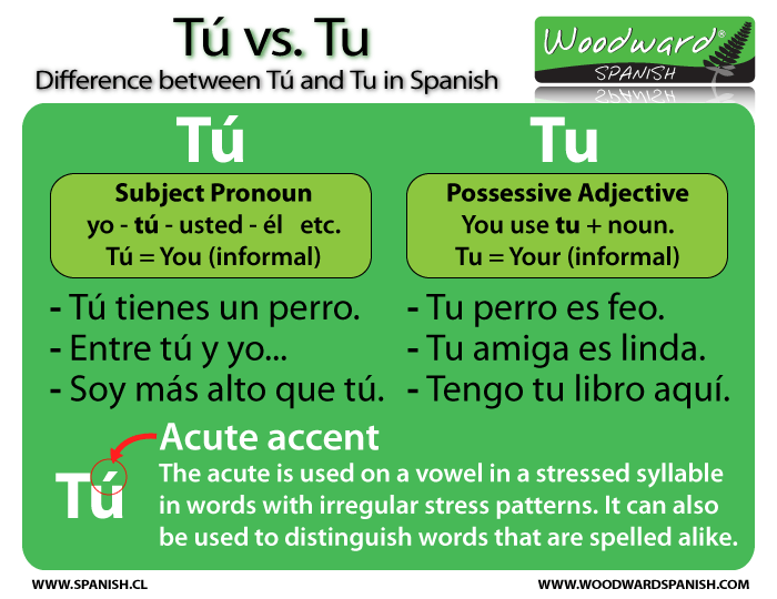 Tu Vs Tu Difference In Spanish