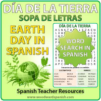 Día de la Tierra - Sopa de Letras - Earth Day in Spanish Word Search - Spanish Teacher Resource.
