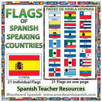 Banderas de los países de habla hispana - Flags of Spanish-speaking countries