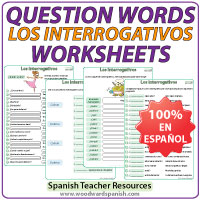 Spanish Question Words Worksheets - Interrogativos