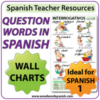 Question Words in Spanish Wall Chart and Flash Cards - Spanish Teacher Resources