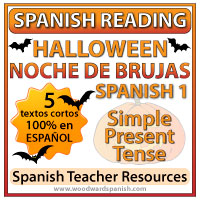 Spanish 1 Reading Texts about Halloween
