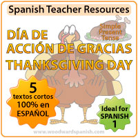 Spanish 1 Reading Passages about Thanksgiving - Lecturas del Día de Acción de Gracias