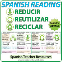 Lecturas acerca de Reducir, Reutilizar y Reciclar - Spanish Reading Passages
