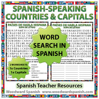 Spanish-speaking countries and capitals word search